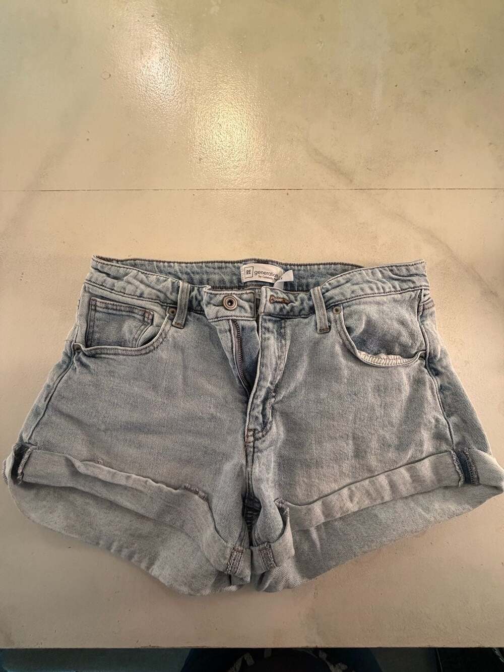 11/30 Mid-Rise Cuffed Denim Shorts